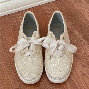 Keds Kate Spade White Glitter Sneakers